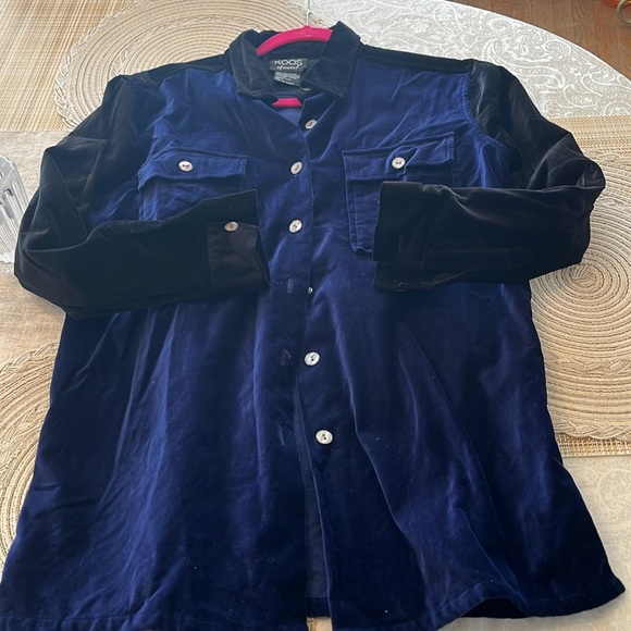 Koos of Course Velvet Shirt with Design on Back. Size Small In EUC. Button down. - Picture 5 of 8